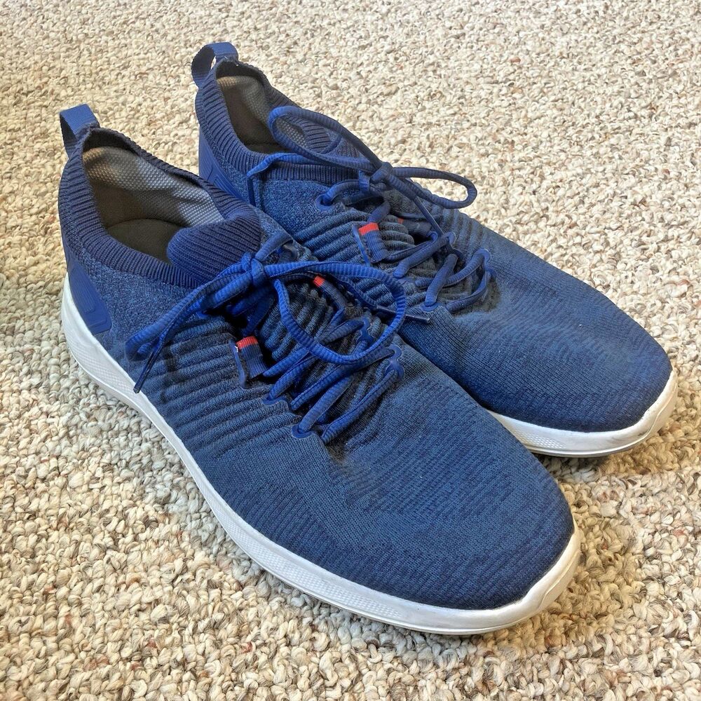 FootJoy Mens Flex XP Spikeless Golf Shoes Size 9 M Lace Up Blue Golfing 56268